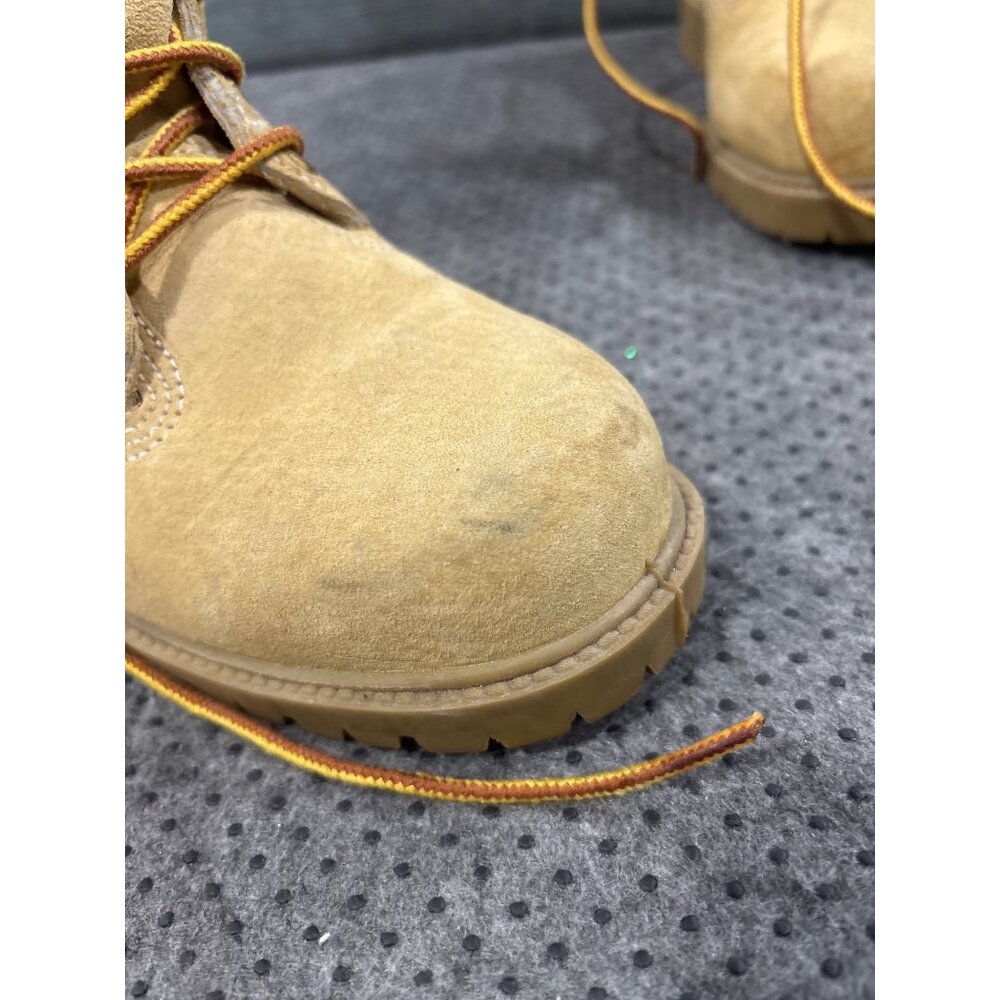 Wolverine Tan Lace-Up Work Boots Size 5 Suede Upper Rubber Sole Womens - Picture 6 of 13
